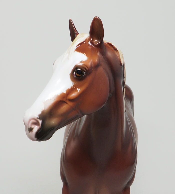 PLUMB SMART-OOAK CHESTNUT ISH MODEL HORSE BY SHERYL LEISURE 5/12