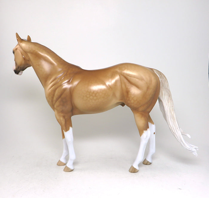 SUGAR SMAX-OOAK DAPPLE GOLDEN PALOMINO ISH MODEL HORSE BY SHERYL LEISURE 5/12