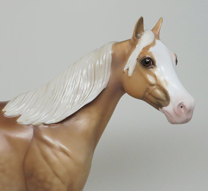 SUGAR SMAX-OOAK DAPPLE GOLDEN PALOMINO ISH MODEL HORSE BY SHERYL LEISURE 5/12
