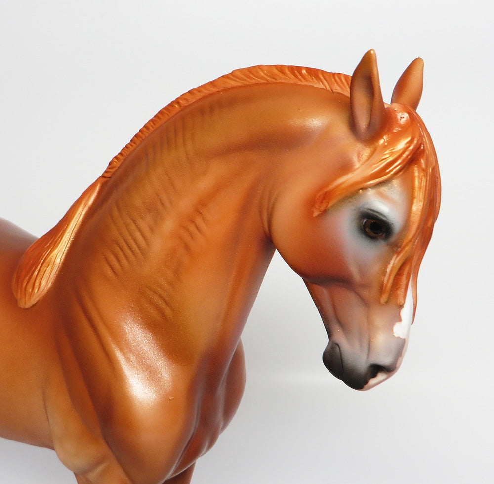 CALLUNA~OOAK CHESTNUT PINTO ANDALUSIAN MODEL HORSE BY DAWN QUICK 10/4/17