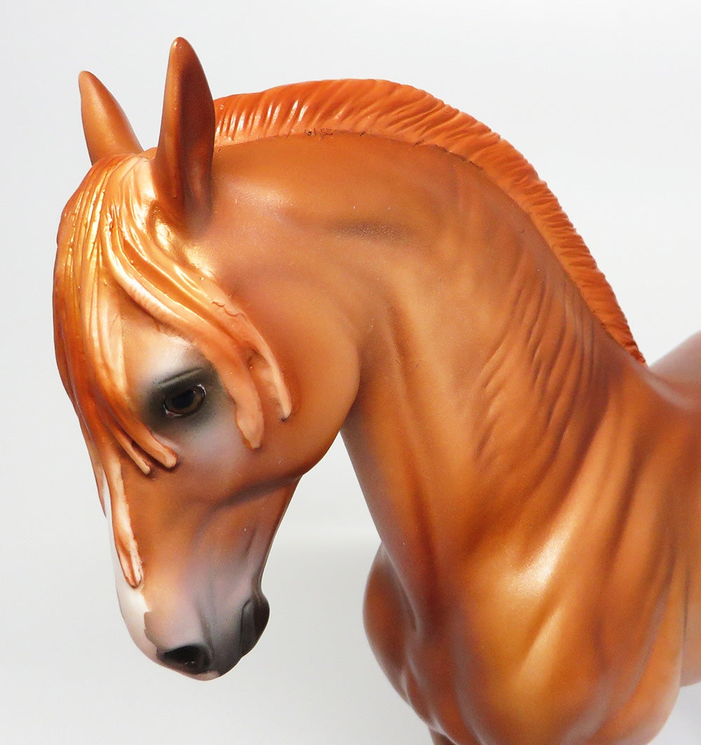 CALLUNA~OOAK CHESTNUT PINTO ANDALUSIAN MODEL HORSE BY DAWN QUICK 10/4/17