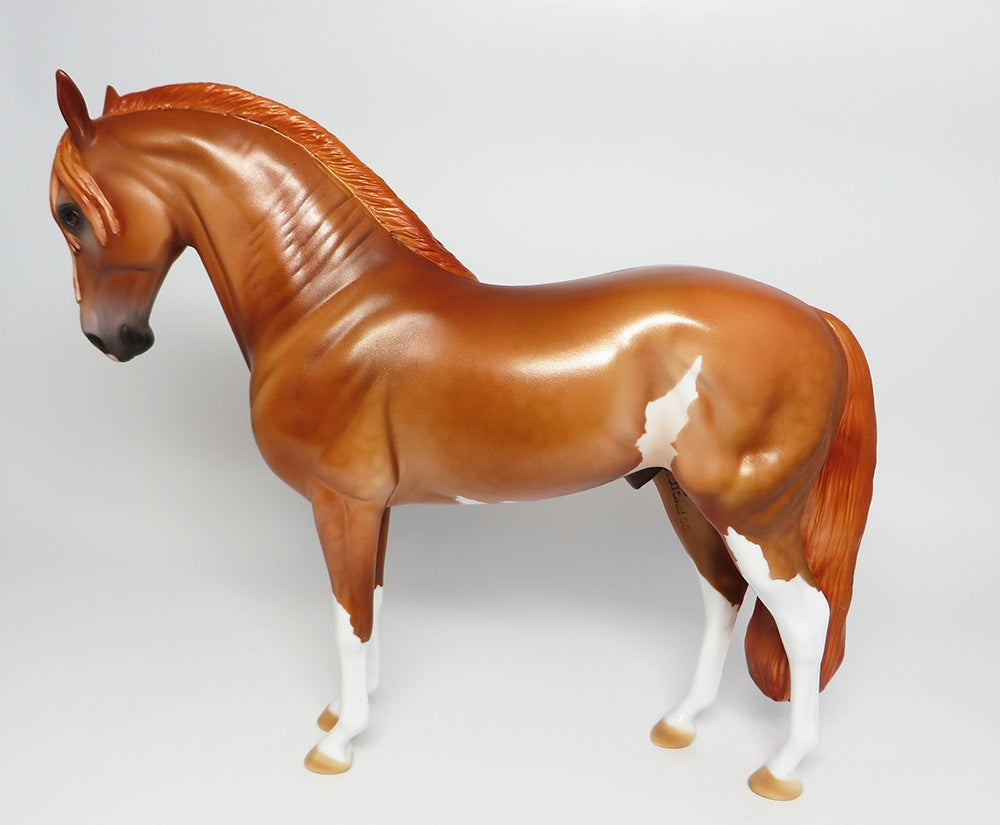 CALLUNA~OOAK CHESTNUT PINTO ANDALUSIAN MODEL HORSE BY DAWN QUICK 10/4/17