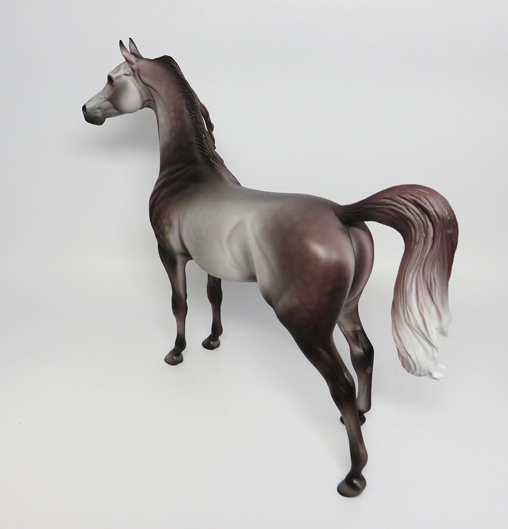 SEND ME AN ANGEL-OOAK DAPPLE ROSE GREY ARABIAN MODEL HORSE 10/4/17