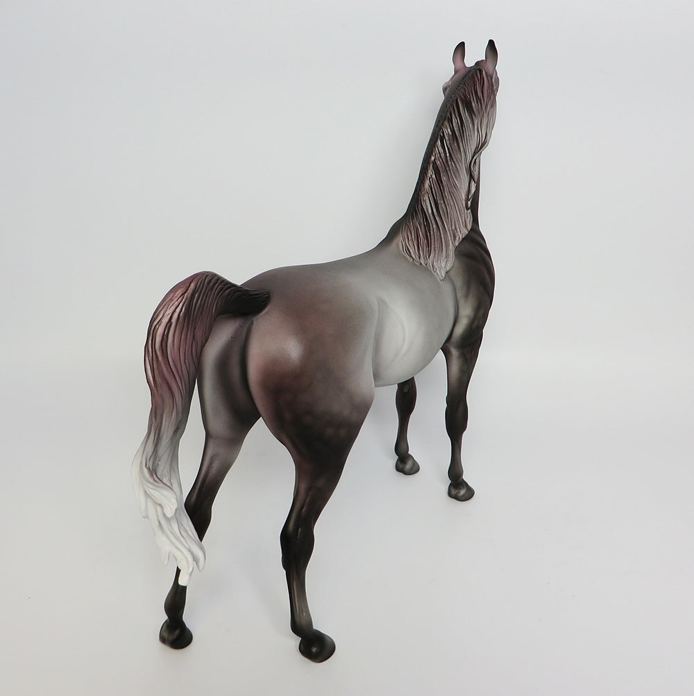 SEND ME AN ANGEL-OOAK DAPPLE ROSE GREY ARABIAN MODEL HORSE 10/4/17