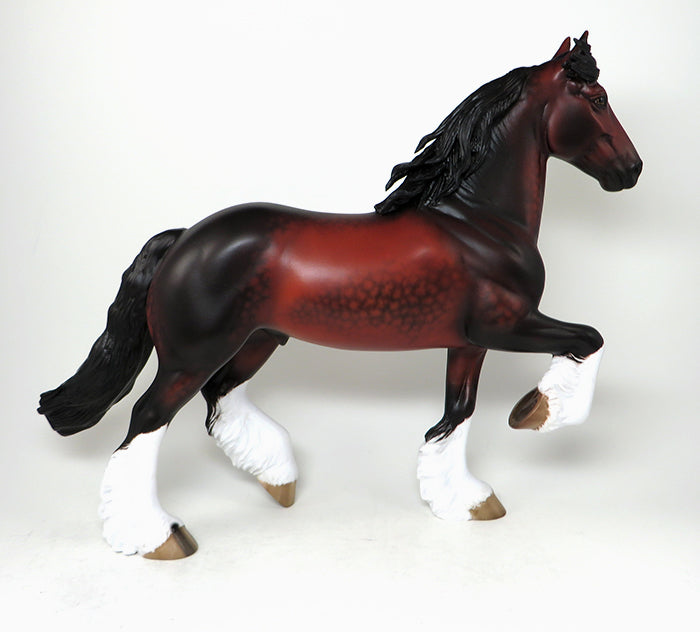 MR. BIG SOX-OOAK DAPPLE BLOOD BAY TROTTING DRAFTER BY SHERYL LEISURE 5/13