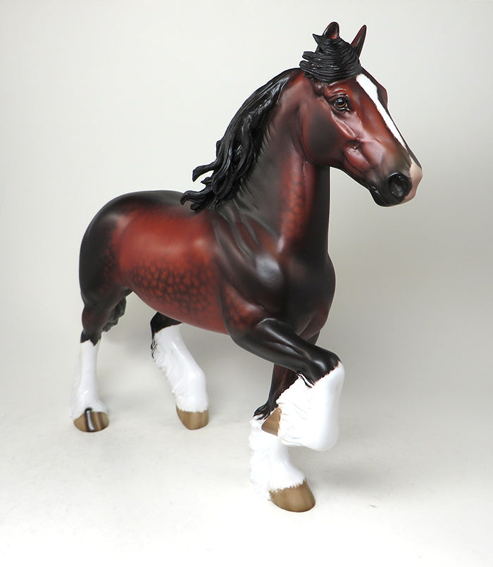 MR. BIG SOX-OOAK DAPPLE BLOOD BAY TROTTING DRAFTER BY SHERYL LEISURE 5/13