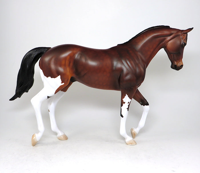 HATS OFF-OOAK DAPPLE BAY THOROUGHBRED MODEL HORSE 5/13