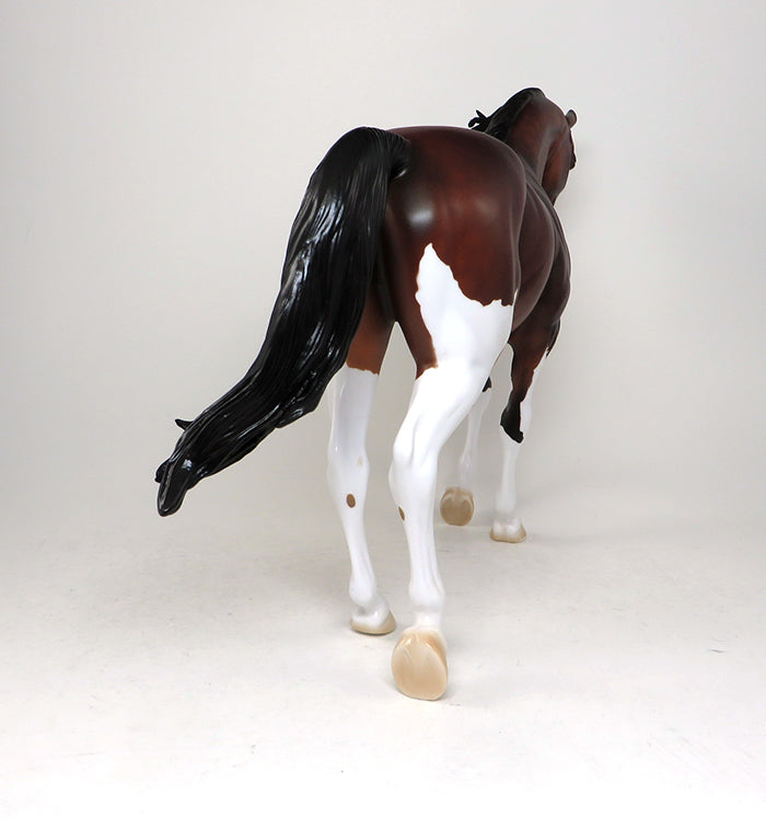HATS OFF-OOAK DAPPLE BAY THOROUGHBRED MODEL HORSE 5/13