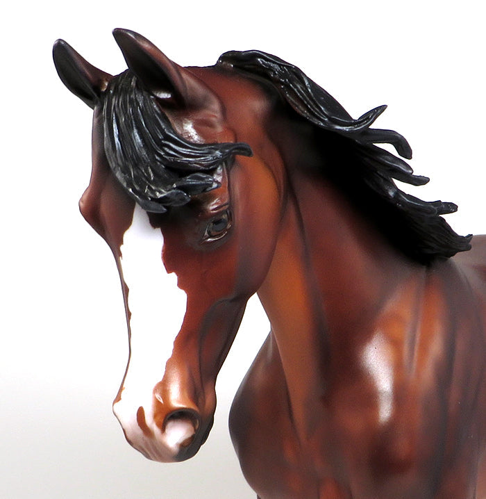 HATS OFF-OOAK DAPPLE BAY THOROUGHBRED MODEL HORSE 5/13