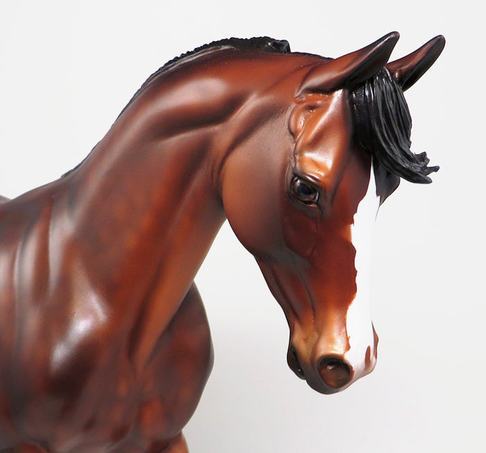 HATS OFF-OOAK DAPPLE BAY THOROUGHBRED MODEL HORSE 5/13
