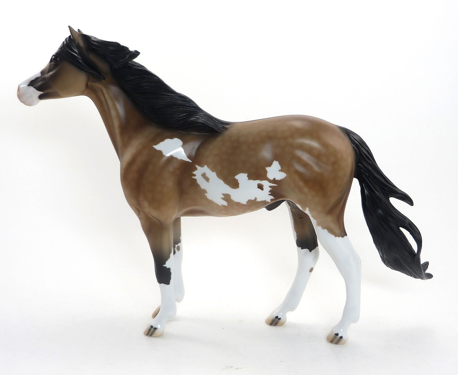 BEST DRESSED VILLIAN- OOAK Dappled Sooty Buckskin Pinto Mustang 8/14