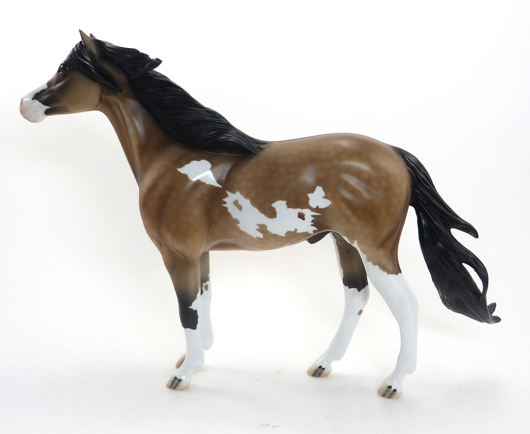 BEST DRESSED VILLIAN- OOAK Dappled Sooty Buckskin Pinto Mustang 8/14