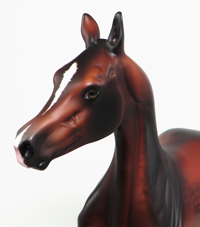 CORIZON DE LA LUNA-LE-4 BLOOD BAY ANDALUSIAN YEARLING MODEL HORSE BY SHERYL LEISURE 5/20