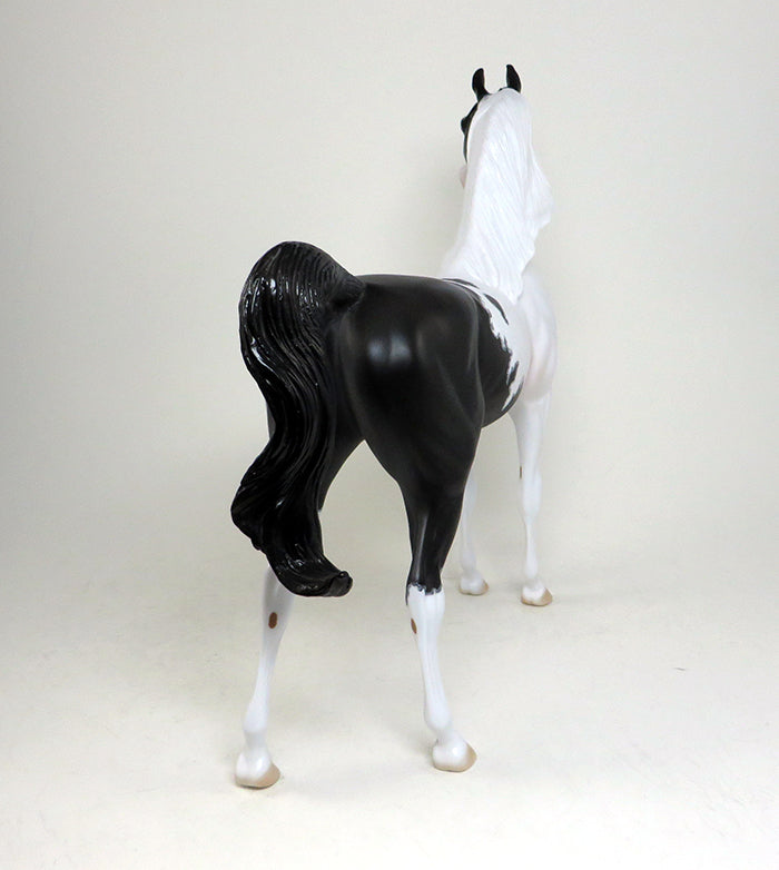 IMMORTAL STORY-OOAK MAPPED PINTO ARABIAN MODEL HORSE 5/18