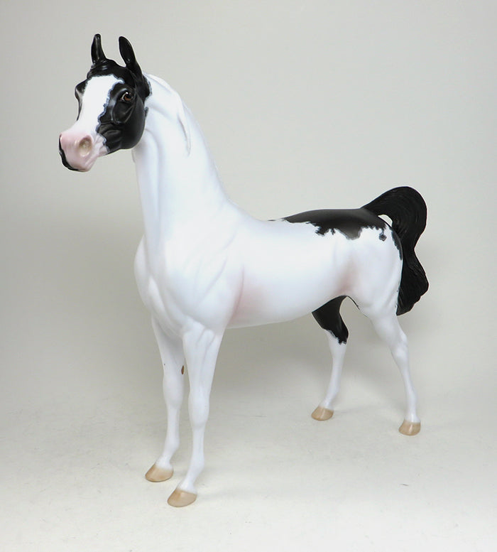 IMMORTAL STORY-OOAK MAPPED PINTO ARABIAN MODEL HORSE 5/18