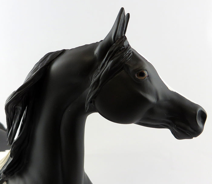 SATORIOUS~OOAK BLACK AND WHITE PAINT ARABIAN MODEL HORSE 11/4/16