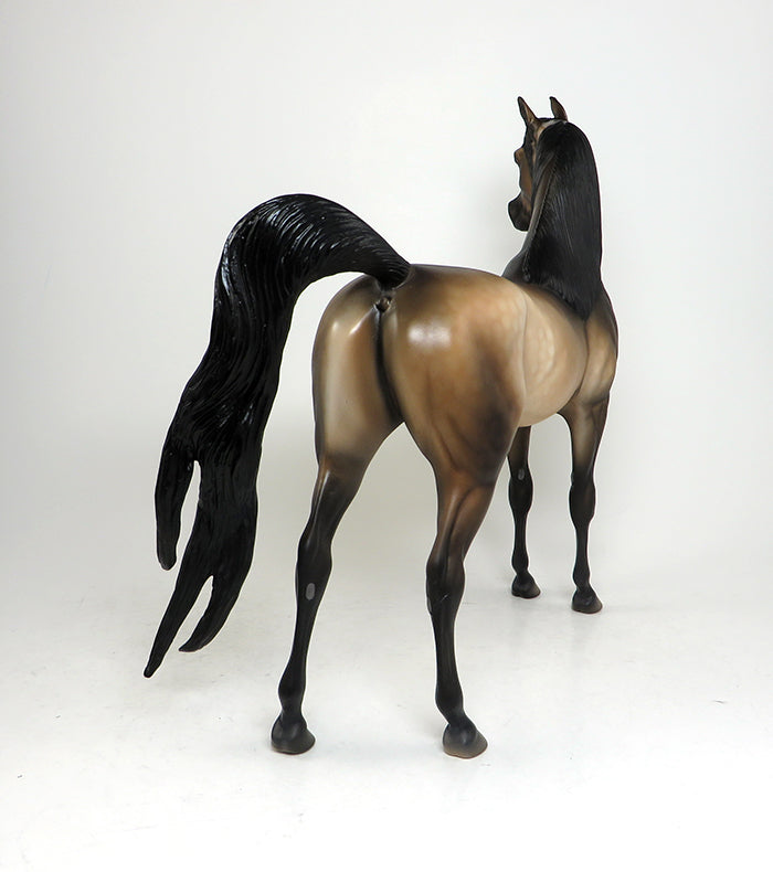 OUT TILL MIDNIGHT-OOAK SOOTY BUCKSKIN  ARABIAN MODEL HORSE 5/18