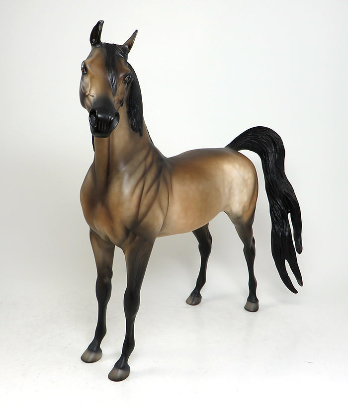 OUT TILL MIDNIGHT-OOAK SOOTY BUCKSKIN  ARABIAN MODEL HORSE 5/18