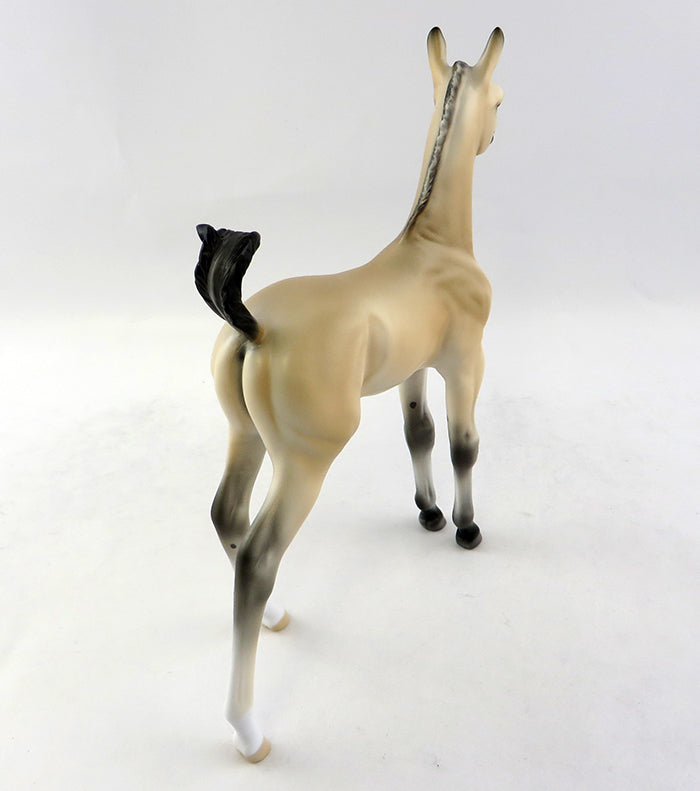 SUZIE Q-OOAK BUCKSKIN FOAL MODEL HORSE BY CARRIE KELLER  11/3/16