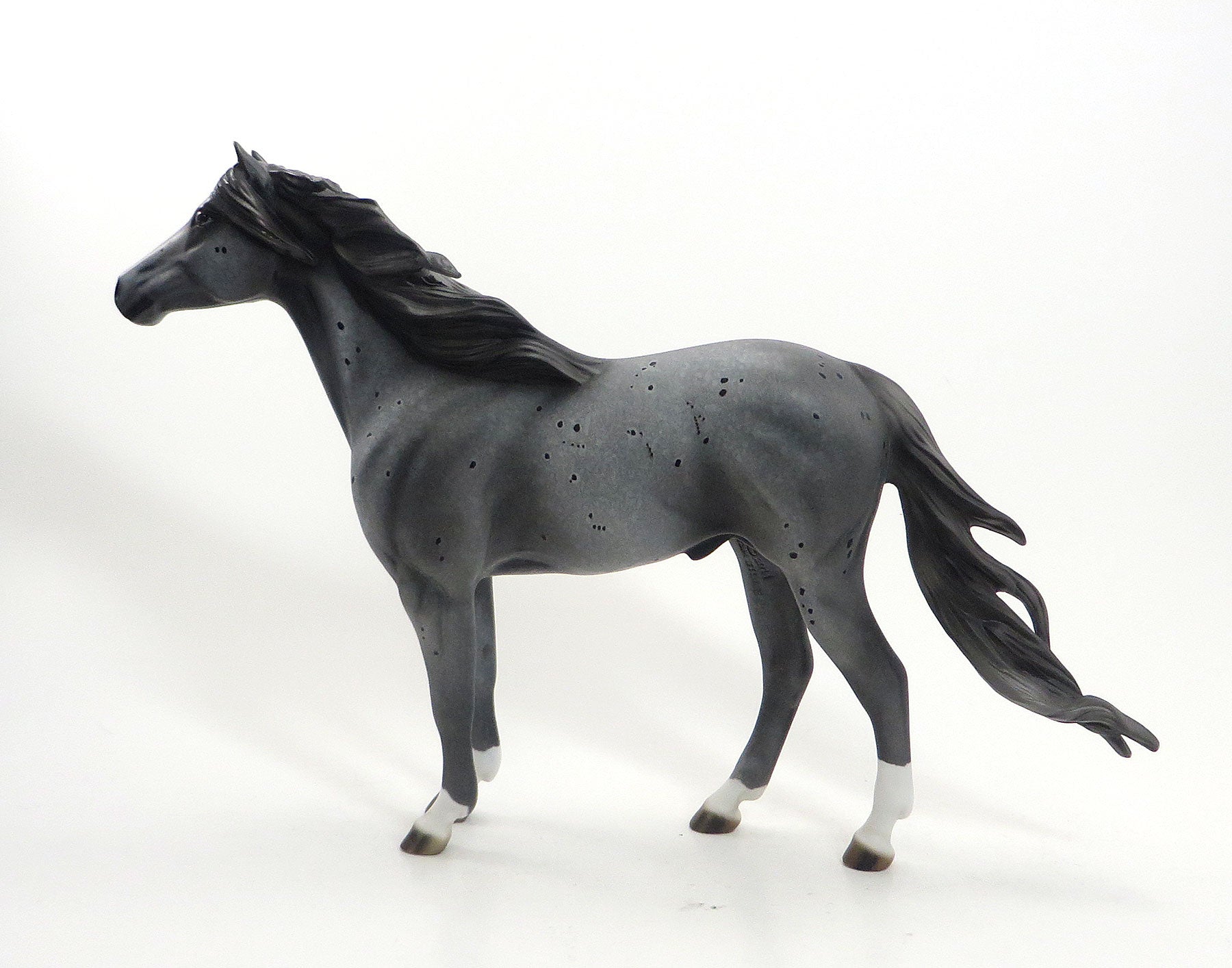 RODEO ROBOT - OOAK Dark Grey Roan Mustang 8/14
