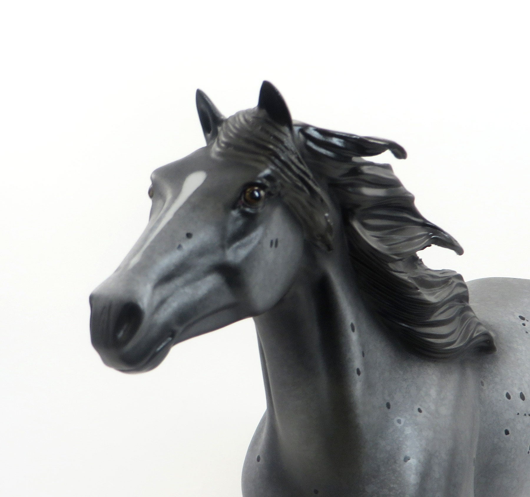 RODEO ROBOT - OOAK Dark Grey Roan Mustang 8/14