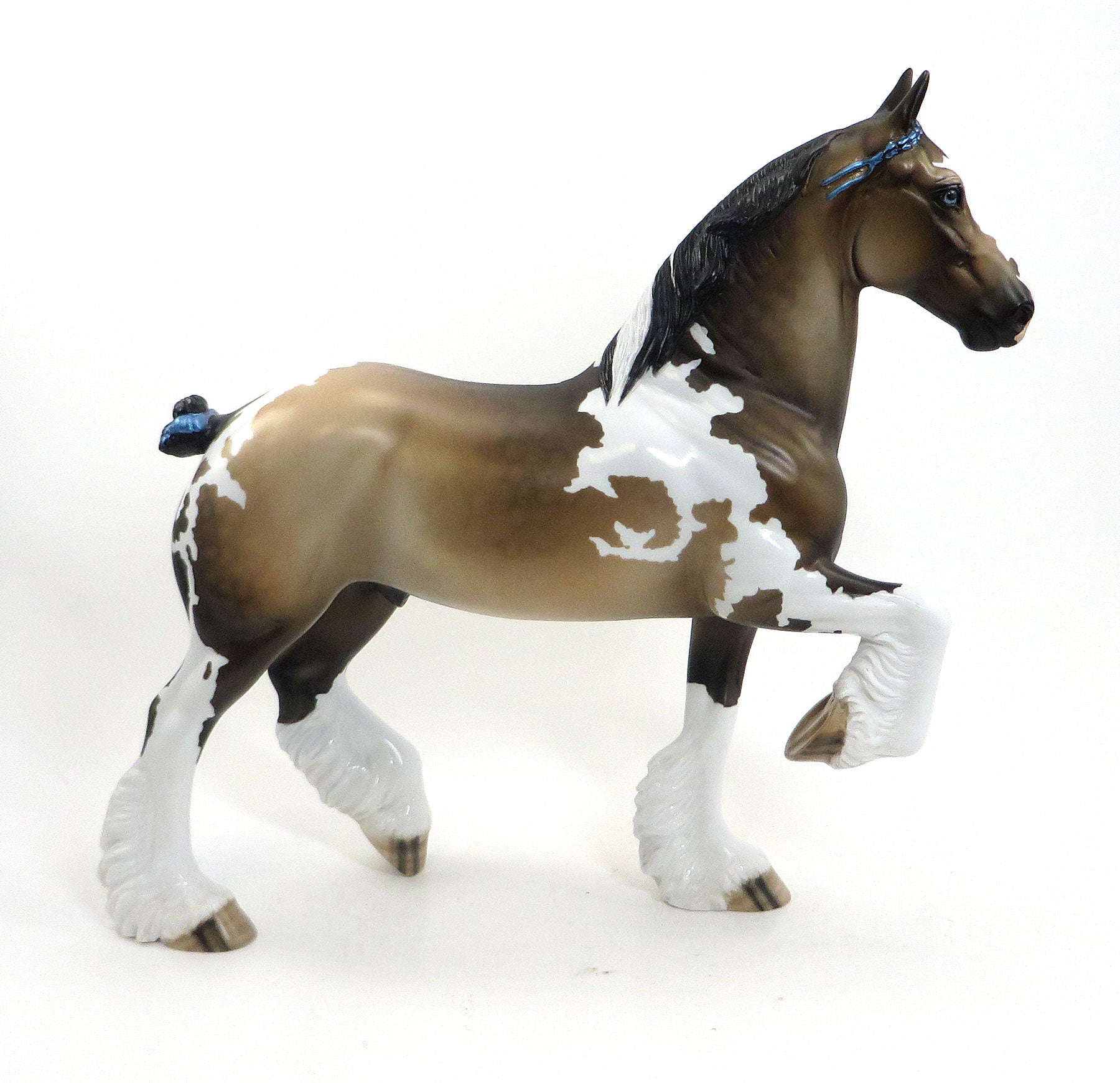 NUCLEA - OOAK Dappled Sooty Buckskin Pinto Trotting Drafter Gelding W/Blue Eyes 8/14