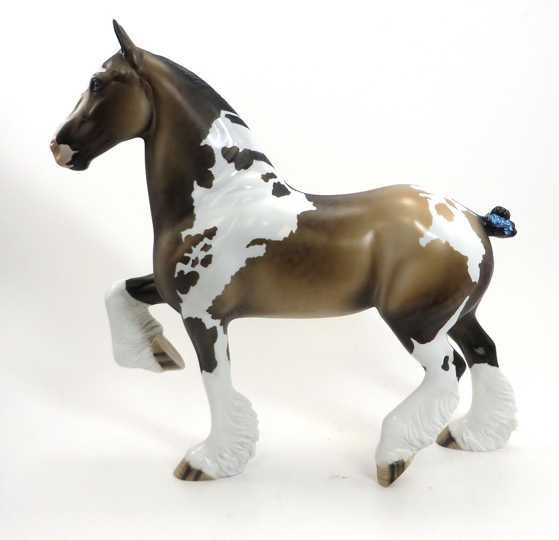 NUCLEA - OOAK Dappled Sooty Buckskin Pinto Trotting Drafter Gelding W/Blue Eyes 8/14