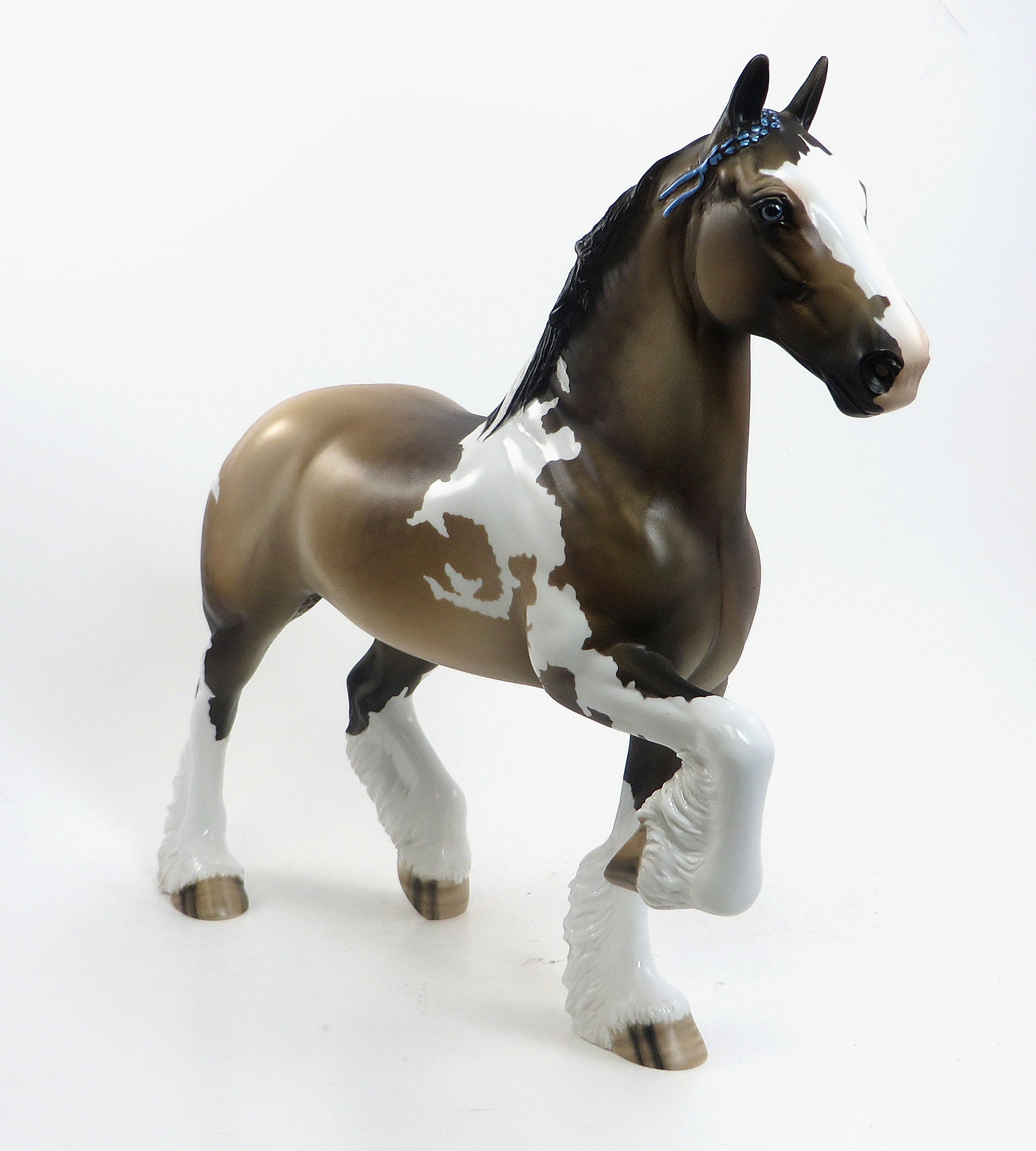 NUCLEA - OOAK Dappled Sooty Buckskin Pinto Trotting Drafter Gelding W/Blue Eyes 8/14