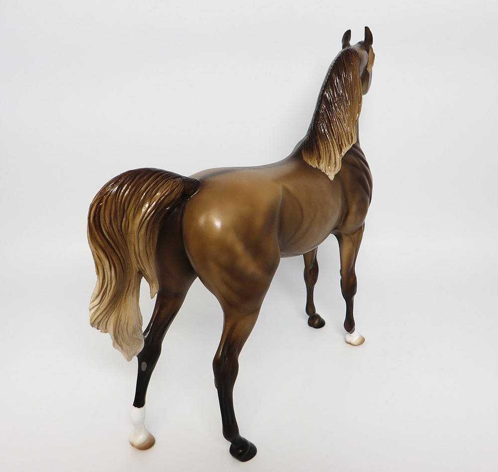 TALIB-OOAK CUSTOMIZED DAPPLED DUN ARABIAN MODEL HORSE 10/06/17