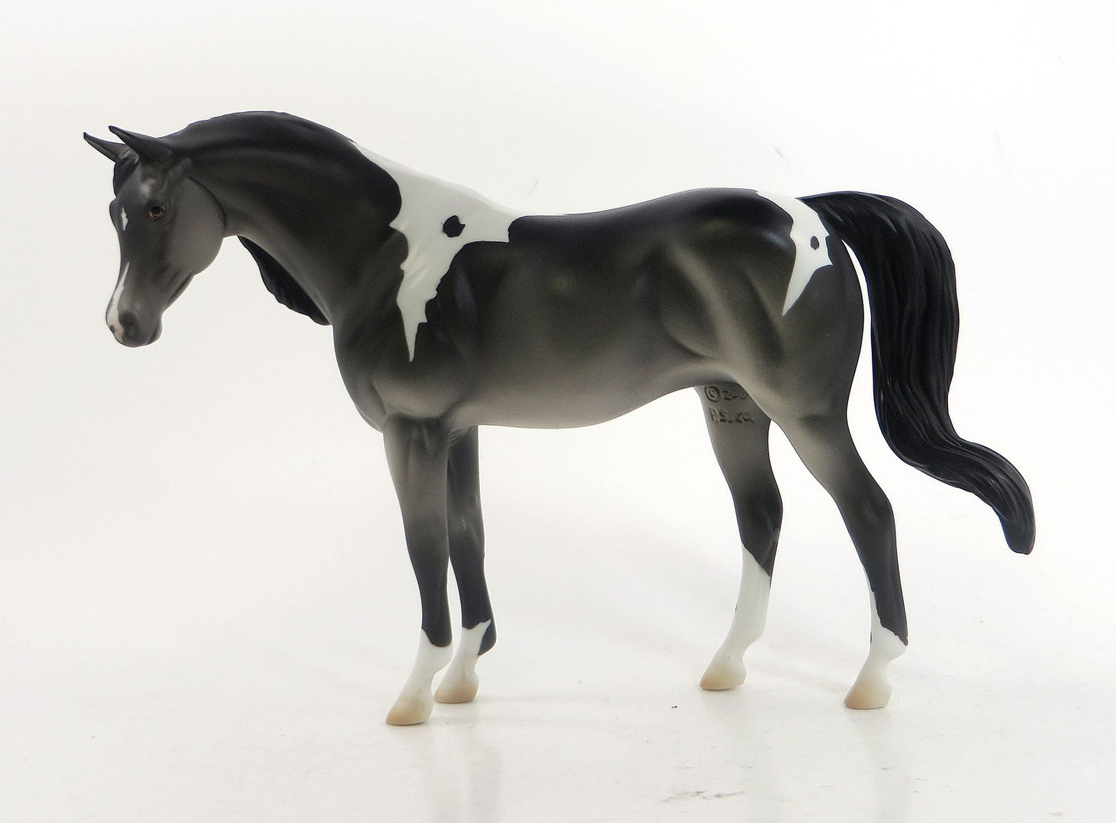 DEEP IN SPACE - Gray and White Pinto Arabian Model Horse Pebbles - LE3 - 3/15