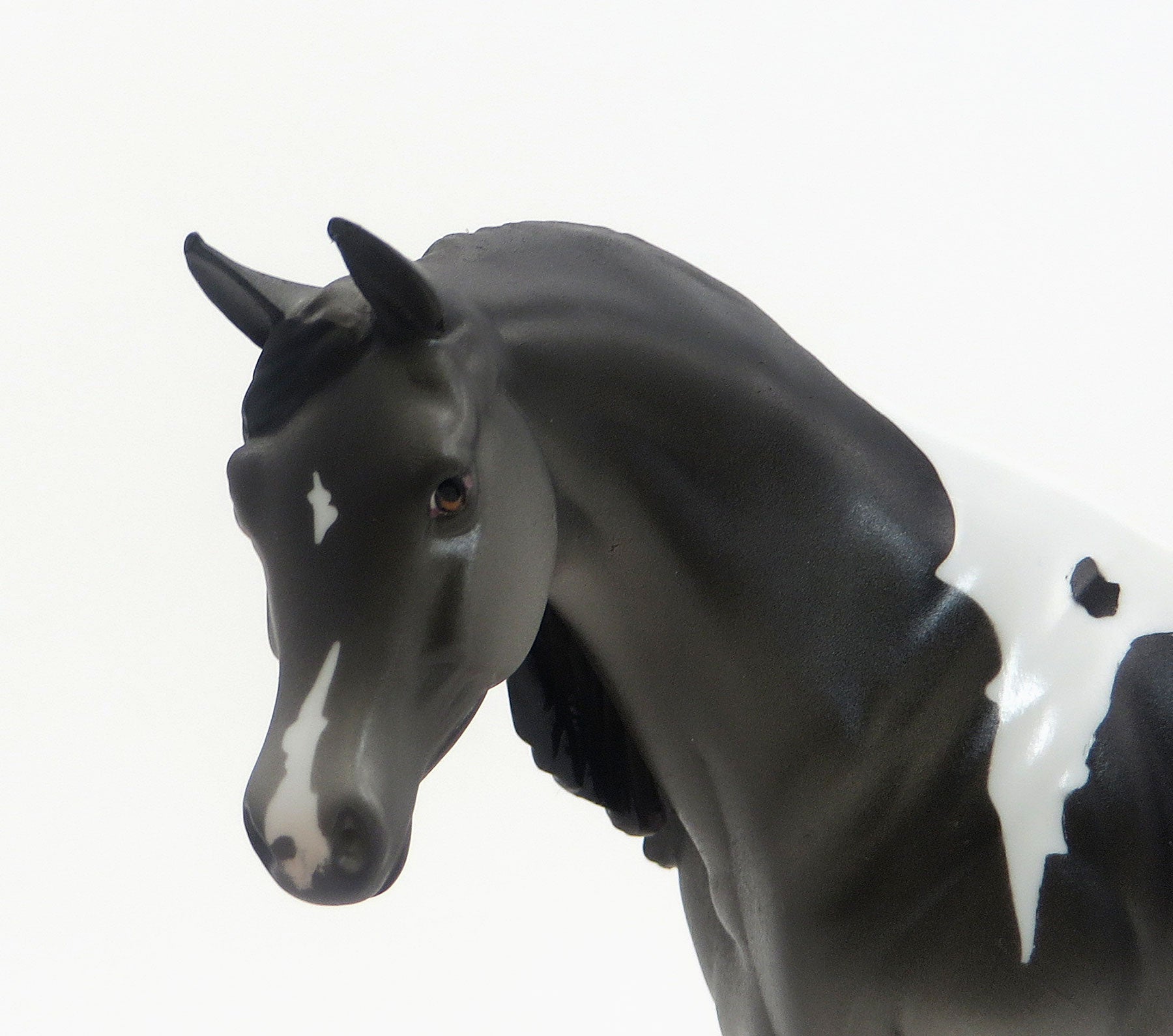 DEEP IN SPACE - Gray and White Pinto Arabian Model Horse Pebbles - LE3 - 3/15