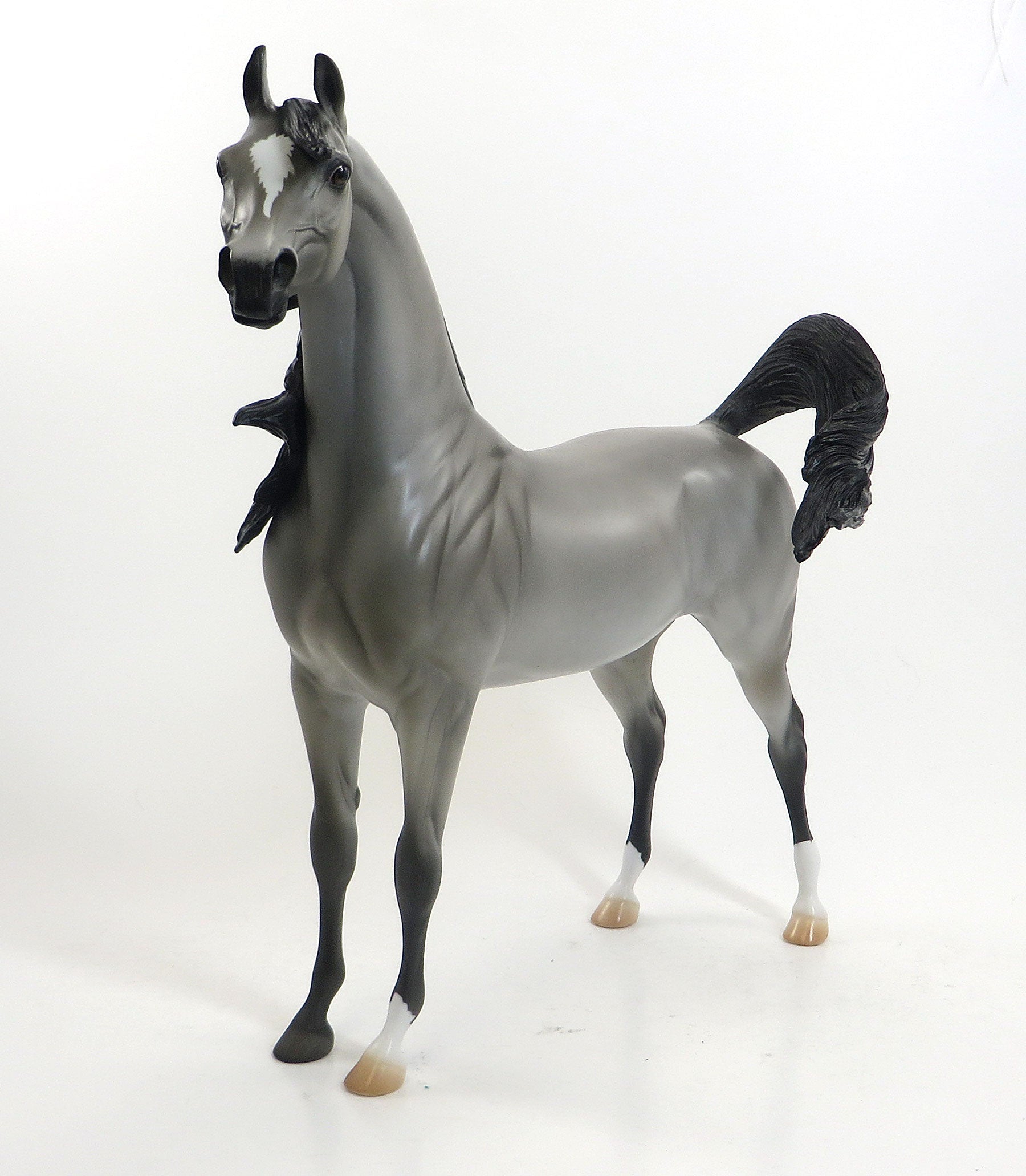 DORAL - OOAK Dapple Gray Arabian with Open Mouth 4/15