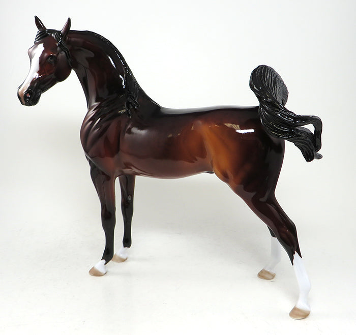 DANDY RANDY - OOAK BAY ARABIAN MODEL HORSE BY DAWN QUICK - 3/4