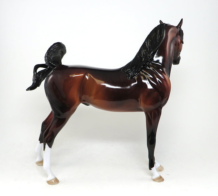 DANDY RANDY - OOAK BAY ARABIAN MODEL HORSE BY DAWN QUICK - 3/4