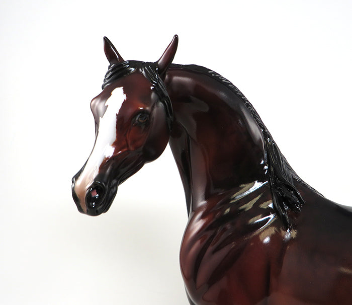 DANDY RANDY - OOAK BAY ARABIAN MODEL HORSE BY DAWN QUICK - 3/4