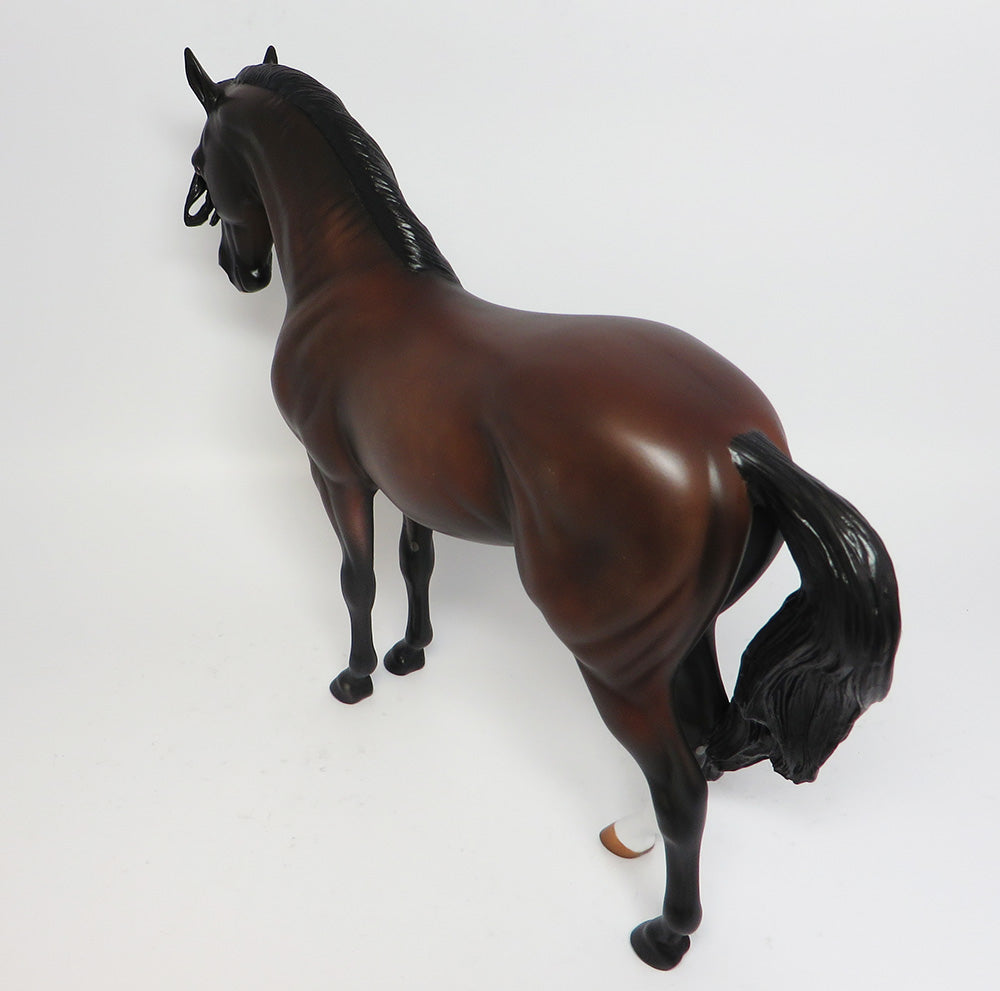 SURGE-OOAK BAY W/ MINIMAL DAPPLING ANDALUSIAN MODEL HORSE 04/07/17