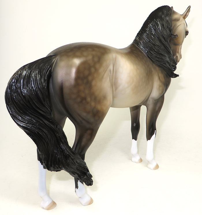 FLYLEAF-OOAK BUCKSKIN ANDALUSIAN STALLION MODEL HORSE 5/20