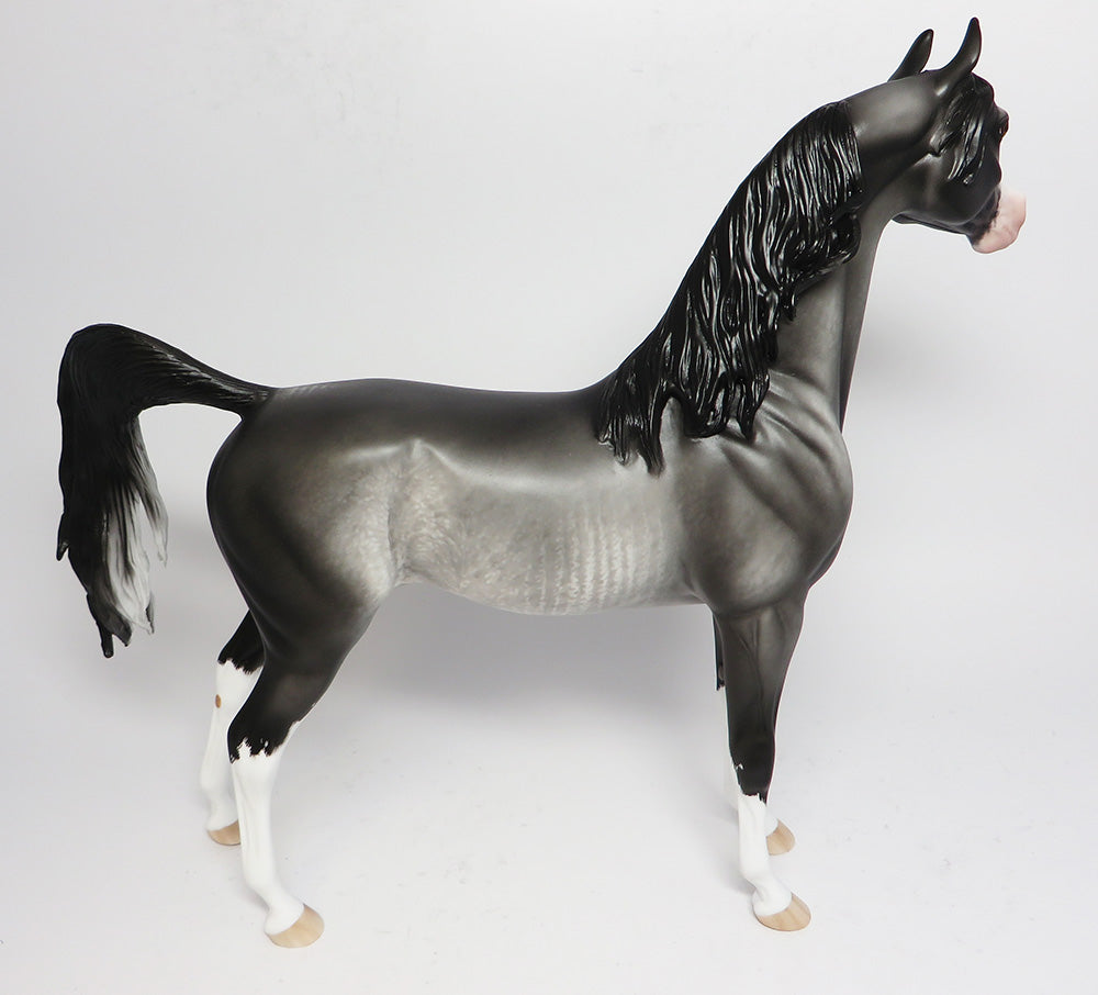 JAZZ-OOAK GREY RABICANO ARABIAN MODEL HORSE BY SHERYL LEISURE  4/7/2017