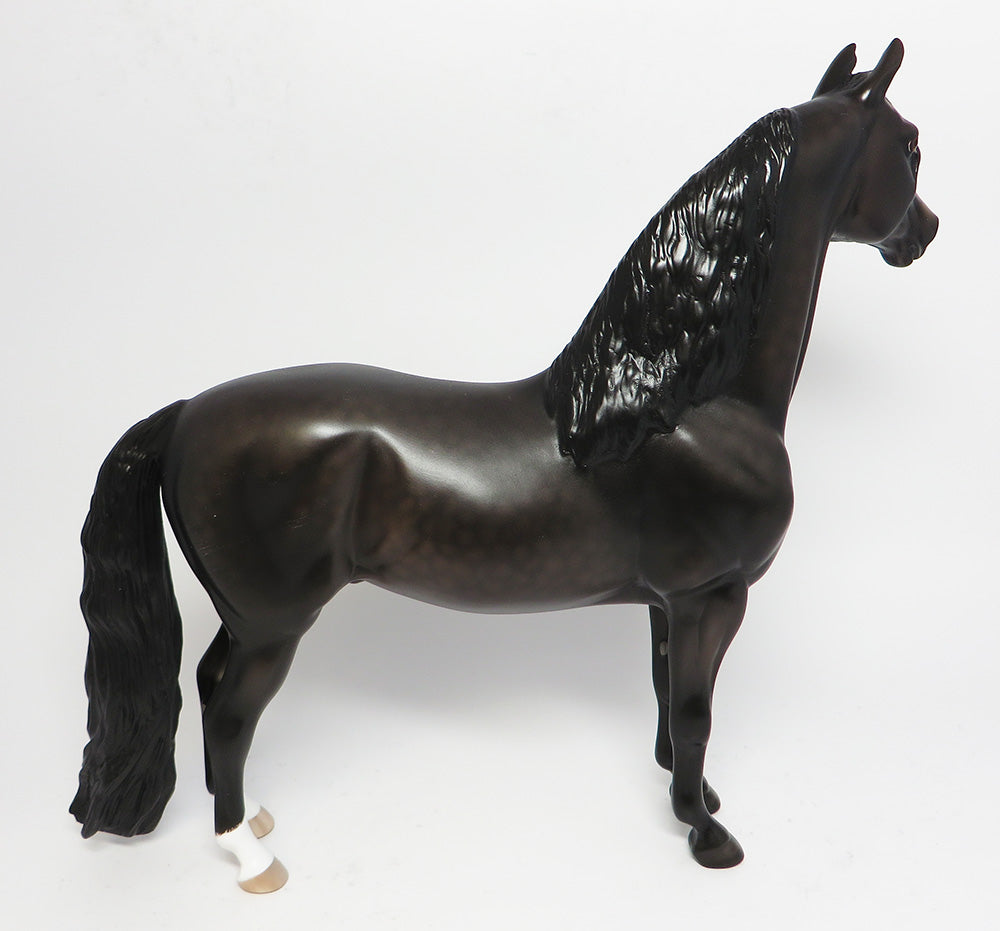 WATSON-OOAK DAPPLE PLUM BLACK MORGAN MODEL HORSE BY SHERYL LEISURE 4/7/17