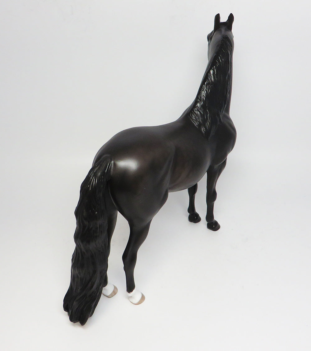 WATSON-OOAK DAPPLE PLUM BLACK MORGAN MODEL HORSE BY SHERYL LEISURE 4/7/17