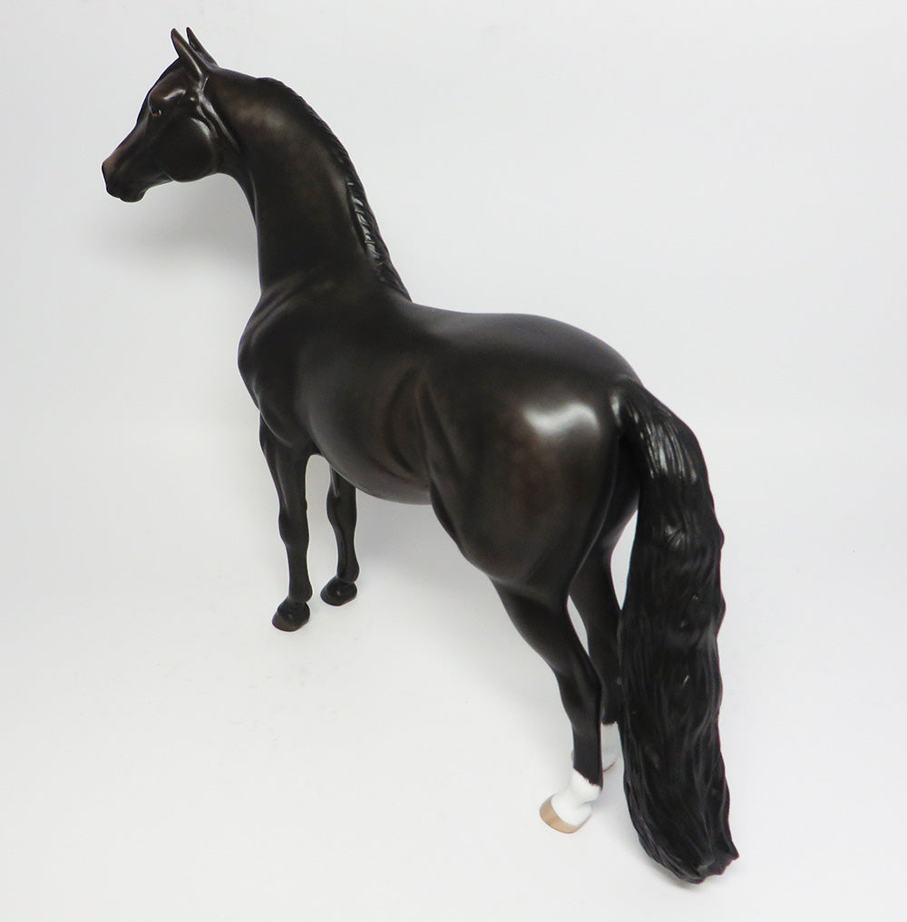 WATSON-OOAK DAPPLE PLUM BLACK MORGAN MODEL HORSE BY SHERYL LEISURE 4/7/17