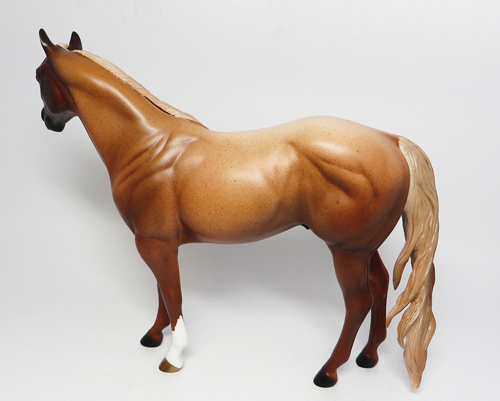 STRAWBERRY SUMMER-OOAK STRAWBERRY ROAN ISH MODEL HORSE 04/05/17