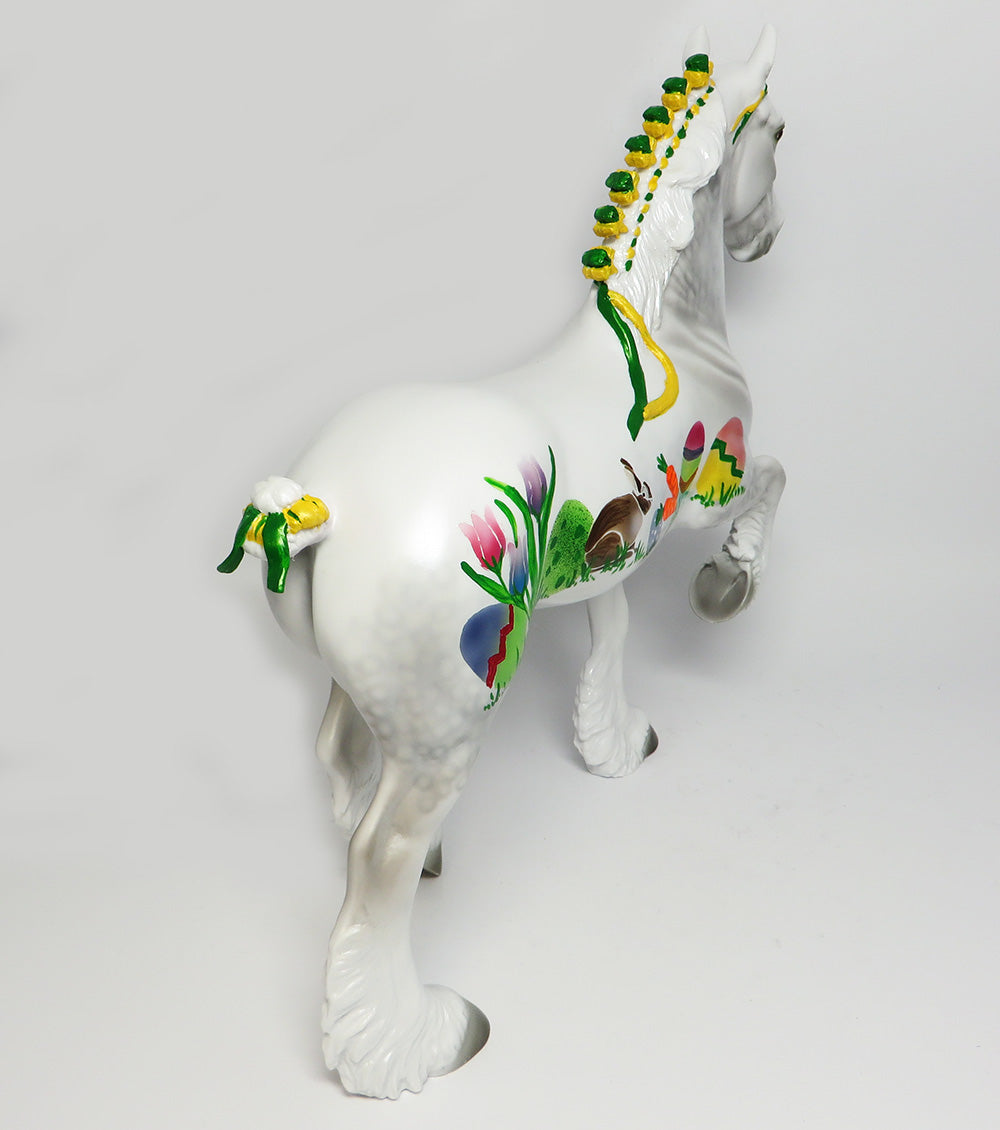 PETER~DAPPLE GREY EASTER DECORATOR TROTTING DRAFTER BY DAWN QUICK 4/10