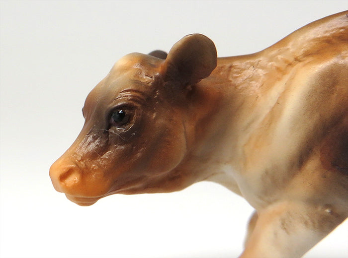 BLUEZ-OOAK BLUE ROAN CUTTER AND CALF MODEL HORSE BY KAREN DIETRICH 6/13