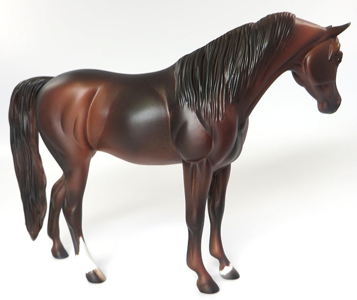 LOCKET-OOAK BAY ARABIAN PEBBLES MODEL HORSE BY KAREN DIETRICH 6/27