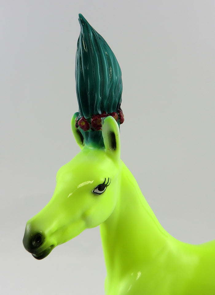 SMIDGE-OOAK NEON GREEN &quot;STONE TROLLEEZ&quot; FOAL MODEL HORSE 11/9/16