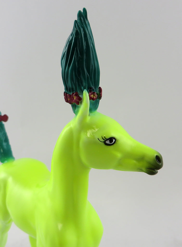 SMIDGE-OOAK NEON GREEN &quot;STONE TROLLEEZ&quot; FOAL MODEL HORSE 11/9/16
