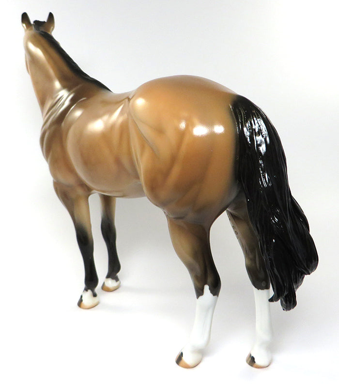 GOOSE-OOAK DAPPLED BUCKSKIN ISH MODEL HORSE 5/24