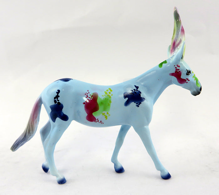 SPLASH-OOAK PINK &quot;STONE CHIP MULE TROLLEEZ&quot; MODEL HORSE 11/9/16