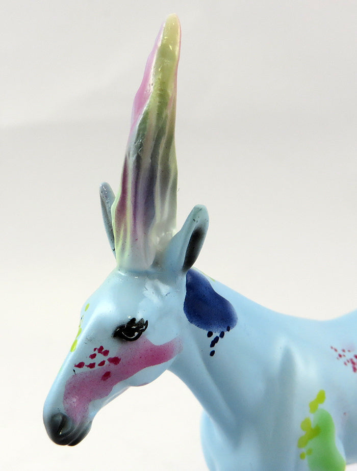 SPLASH-OOAK PINK &quot;STONE CHIP MULE TROLLEEZ&quot; MODEL HORSE 11/9/16